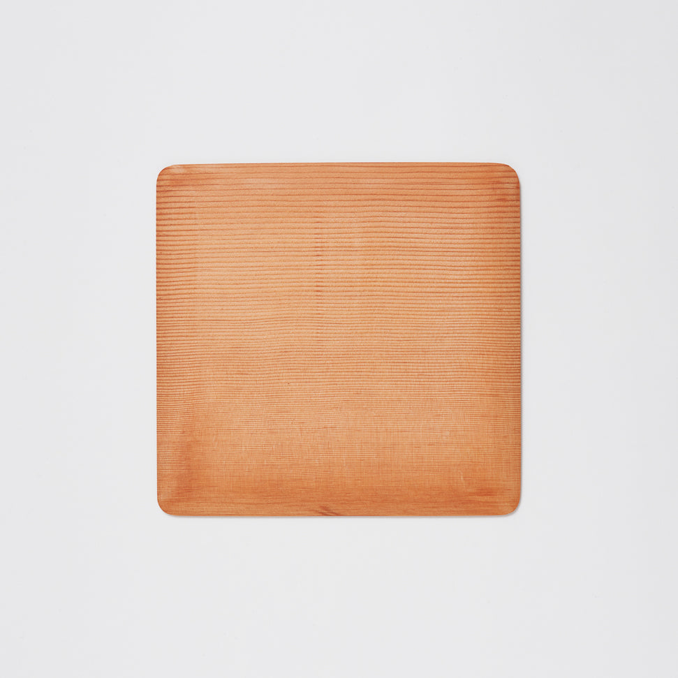 나무 트레이 정사각